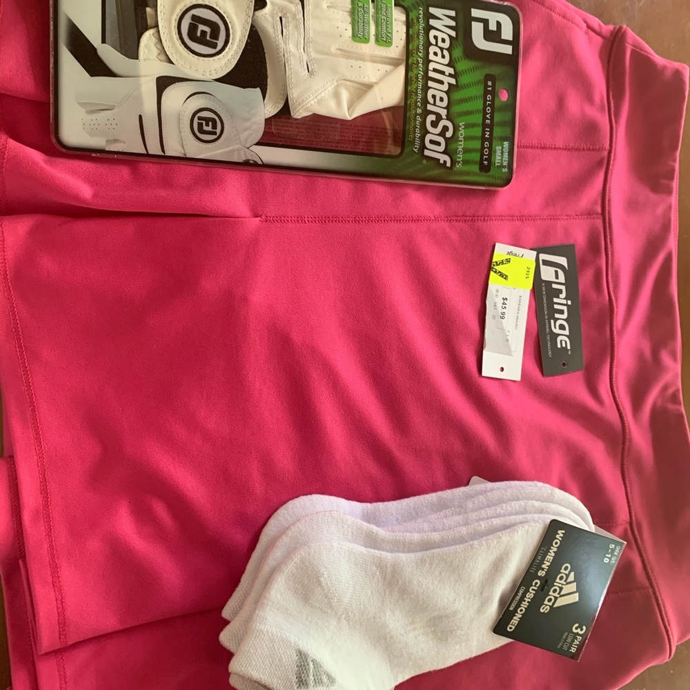 NWT ladies golf skirt, glove and socks